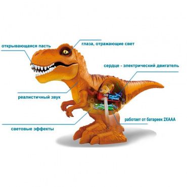 Т13693 Игрушка Робо-тираннозавр RoboAlive (зелен) 2* ААА бат (не входят)